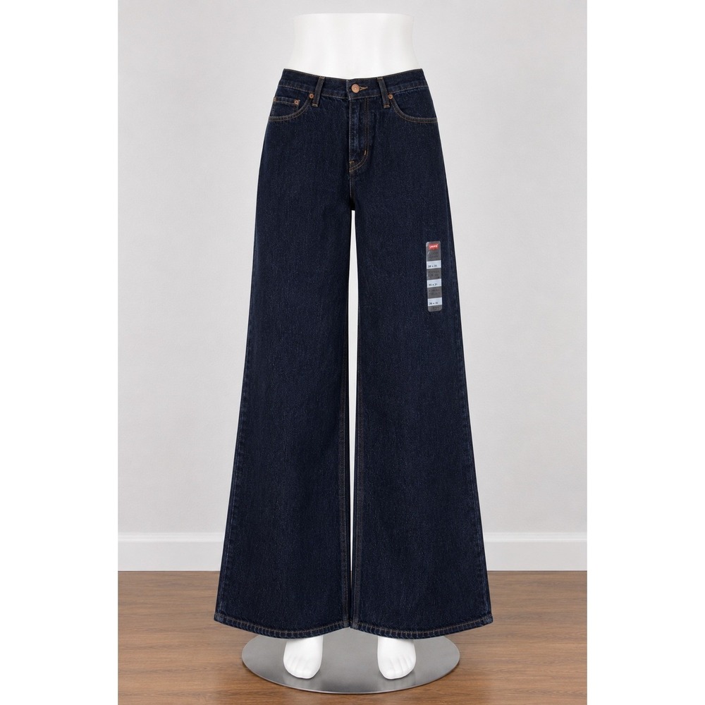 Levis Middy Loose Bootcut Jeans Dark Wash Indigo 100% Cotton 29x31 NEW